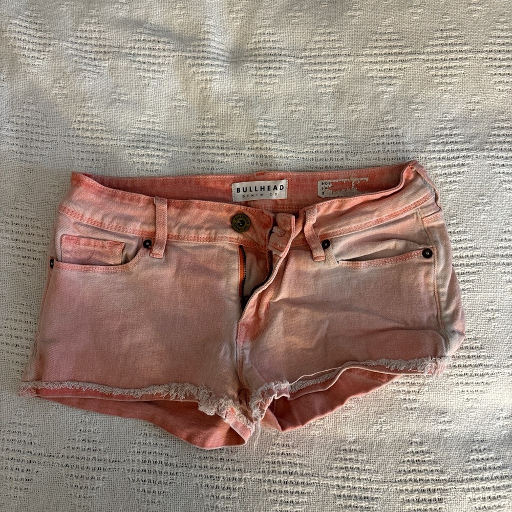 Bullhead Women's Coral Ombre Jean Shorts